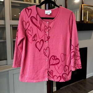 Vintage 90s Christopher & Banks Hand Embroidered Cardigan